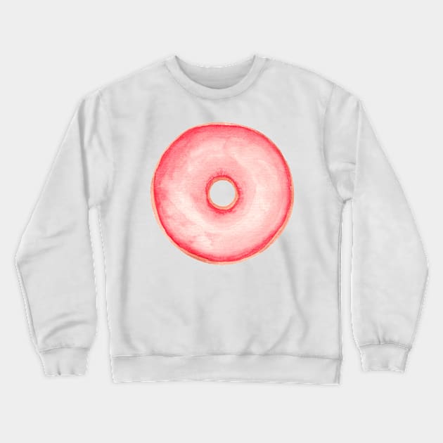 Watercolor Donut Crewneck Sweatshirt by shoko